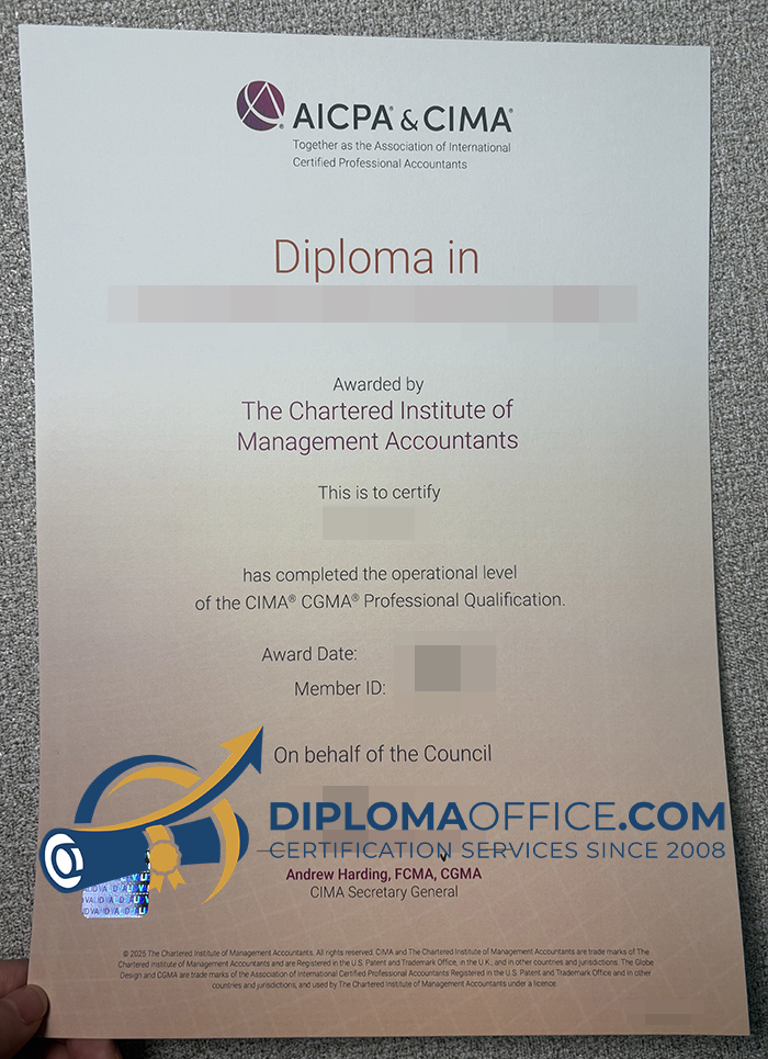 AICPA CIMA Certificate
