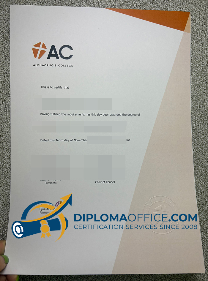 Alphacrucis College degree