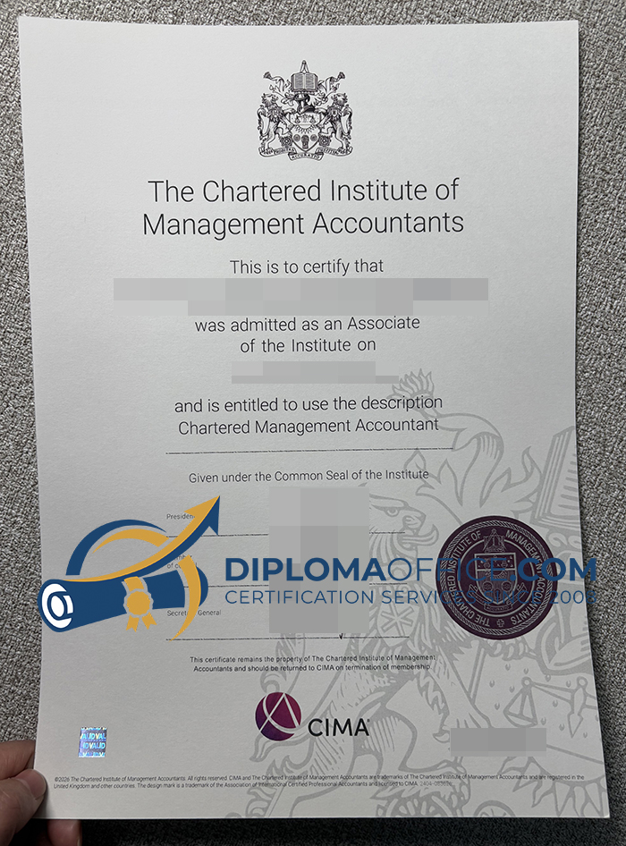 CIMA Certificate