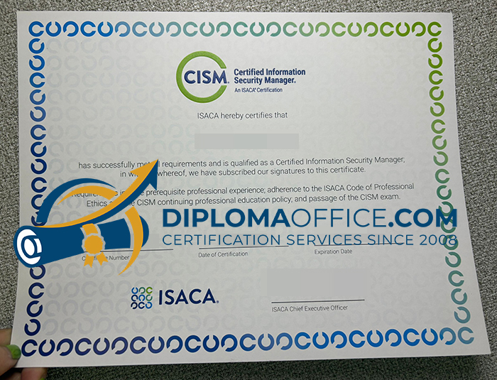 CISM Certificate