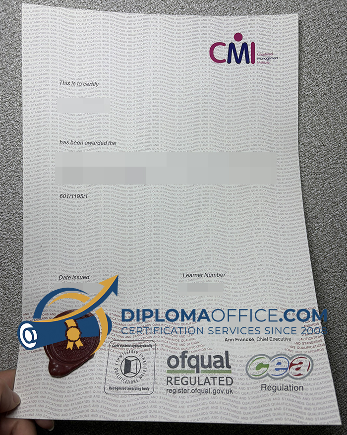 CMI Certificate