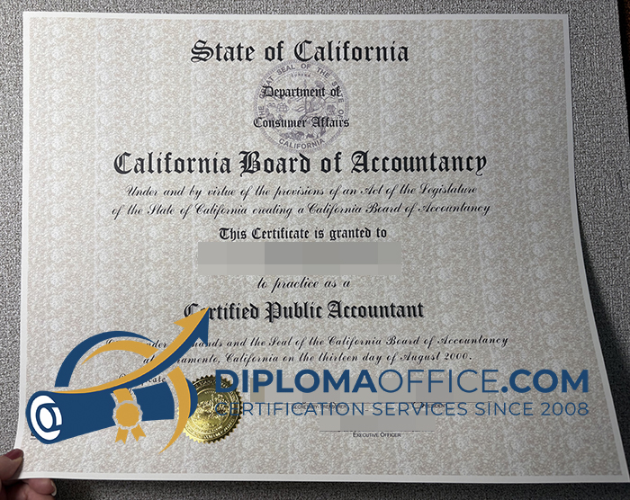 California CPA Certificate