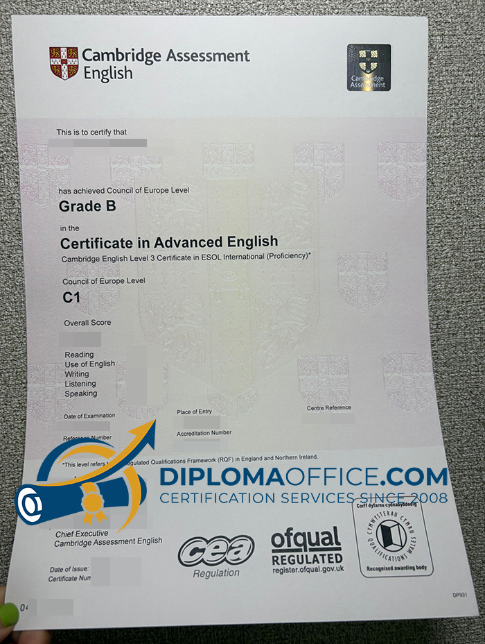 Cambridge CAE C1 Certificate