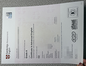 Cambridge CAE C2 Certificate copy