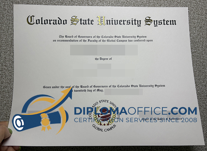 Colorado State University diploma