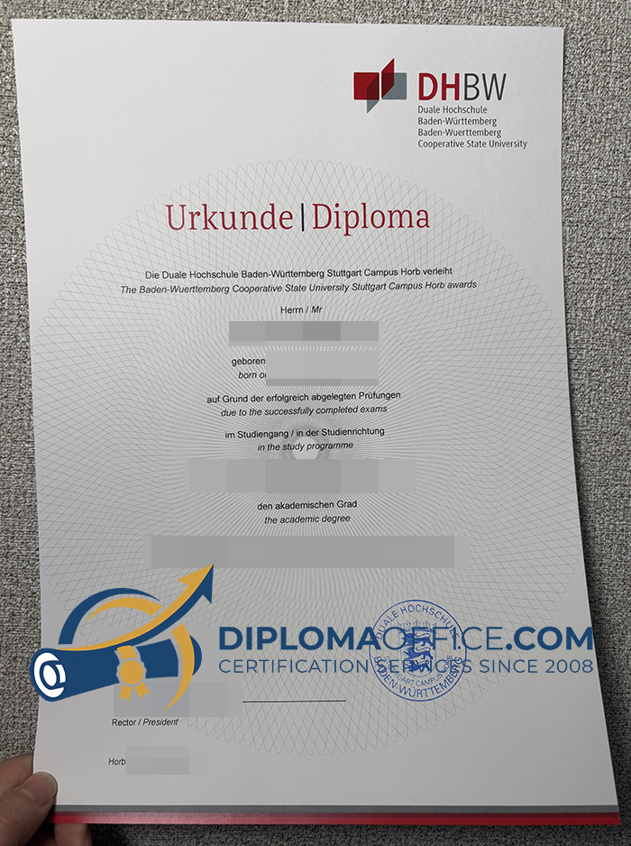 DHBW Urkunde