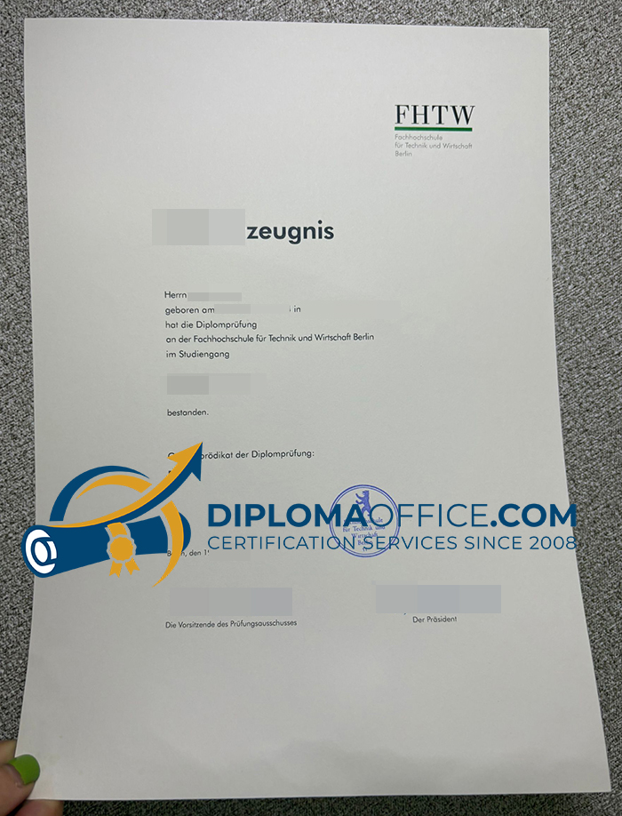 FHTW Zeugnis