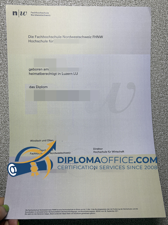 Fachhochschule Nordwestschweiz diploma