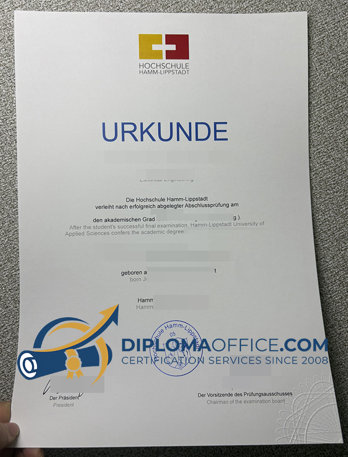 HSHL Urkunde