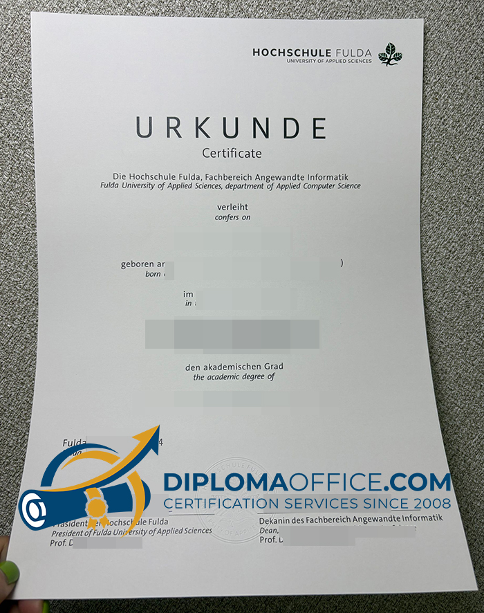 Hochschule Fulda Urkunde