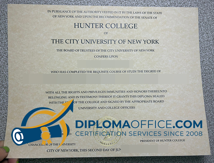 Hunter College diploma
