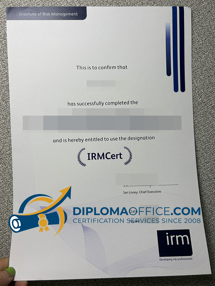 IRM certificate