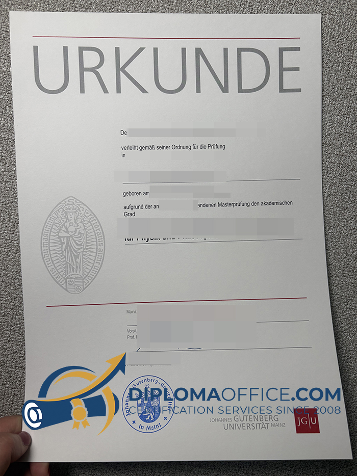 JGU Urkunde