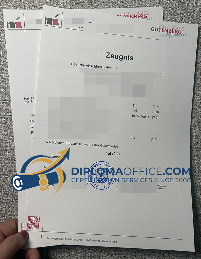 JGU Zeugnis