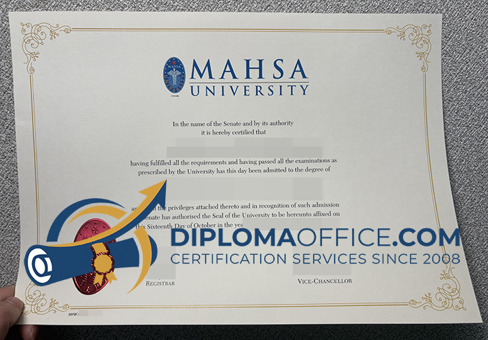 MAHSA University degree