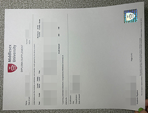 Middlesex University diploma supplement copy