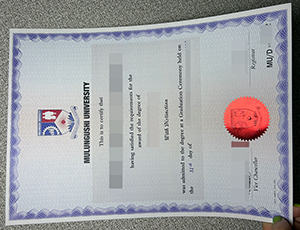 Mulungushi University degree copy