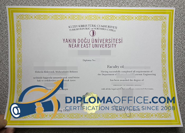 Near East University diploma