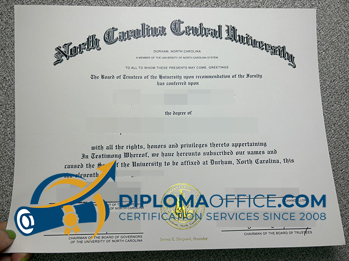 North Carolina Central University degree