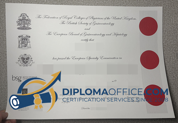 RCPUK Certificate