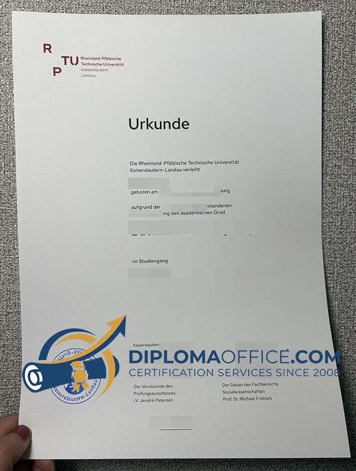 RPTU Urkunde