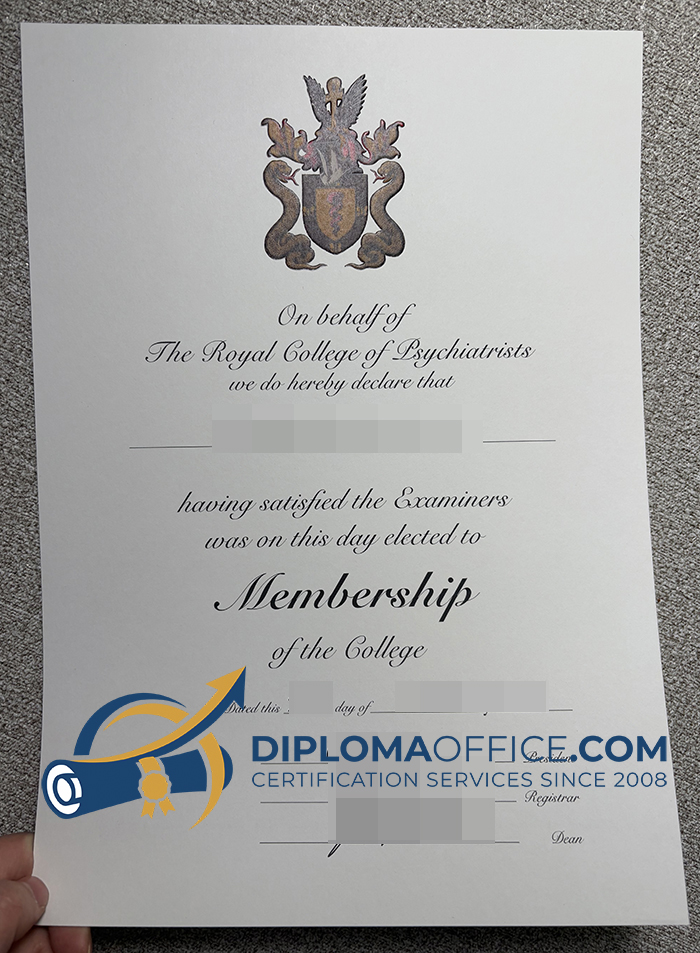 Royal College of Psychiatrists Certificate
