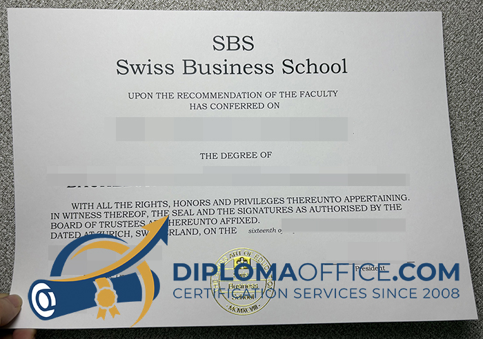 SBS Swiss Business School degree