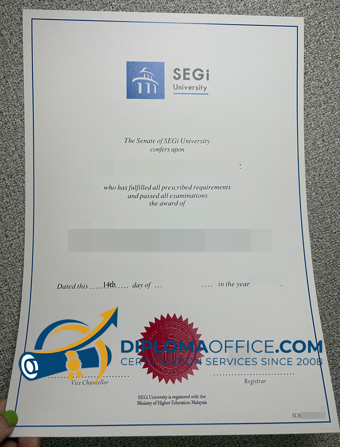 SEGI College diploma