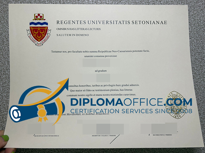 Seton Hall University diploma