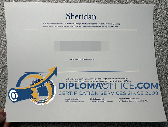 Sheridan College diploma