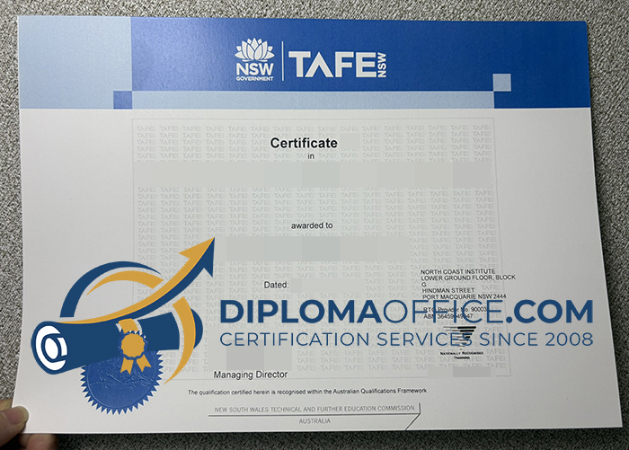 TAFE NSW Certificate