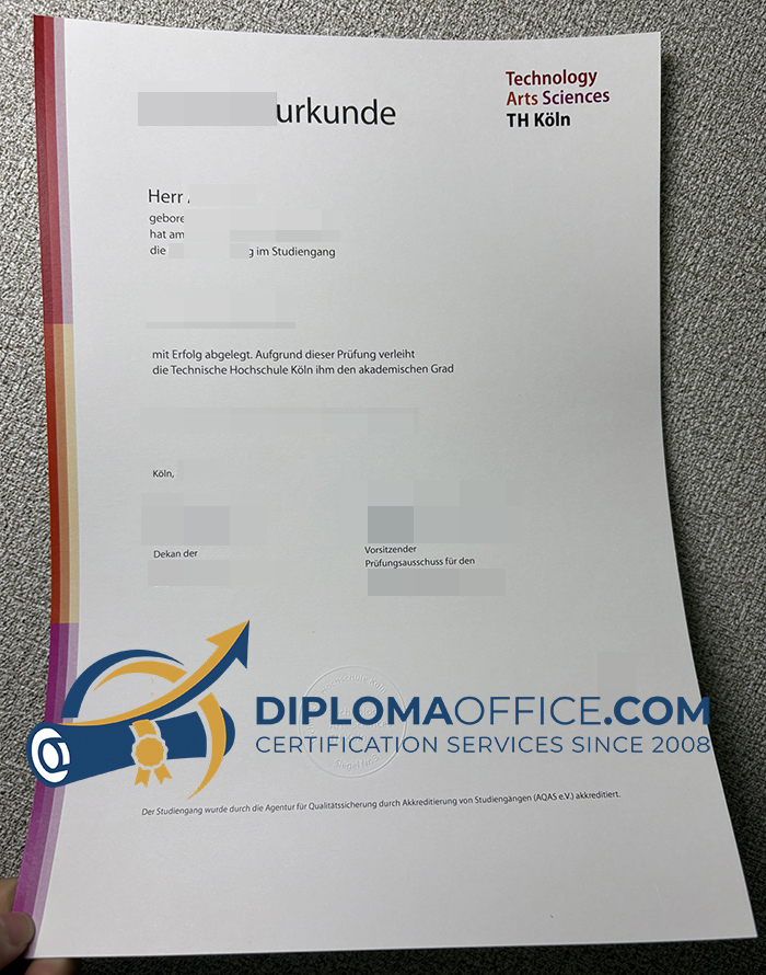 TH Köln Urkunde