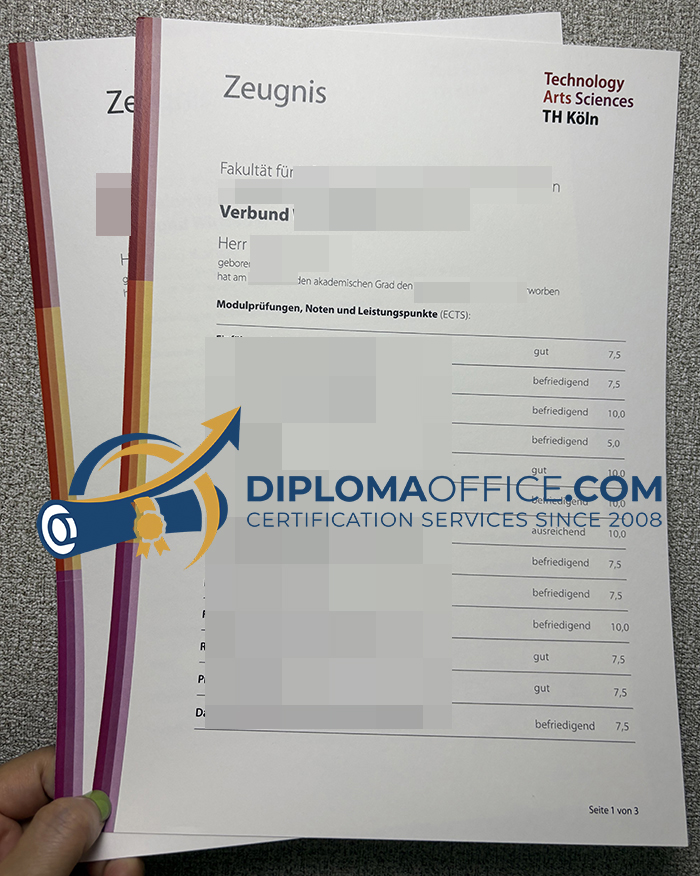 TH Köln Zeugnis