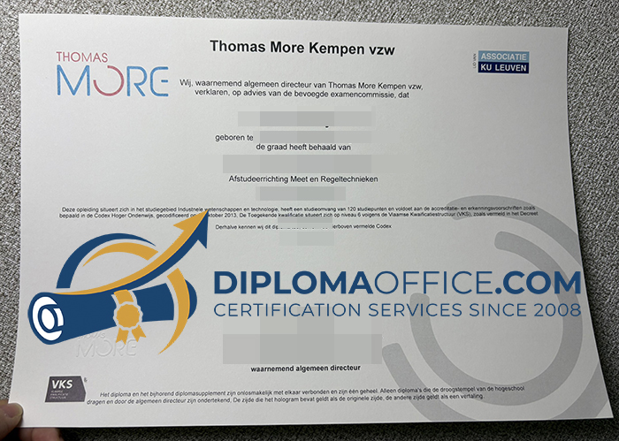 Thomas More Kempen vzw diploma