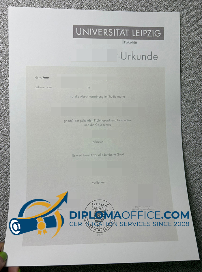 Universität Leipzig Urkunde