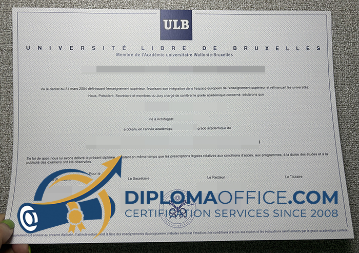 Université libre de Bruxelles diploma