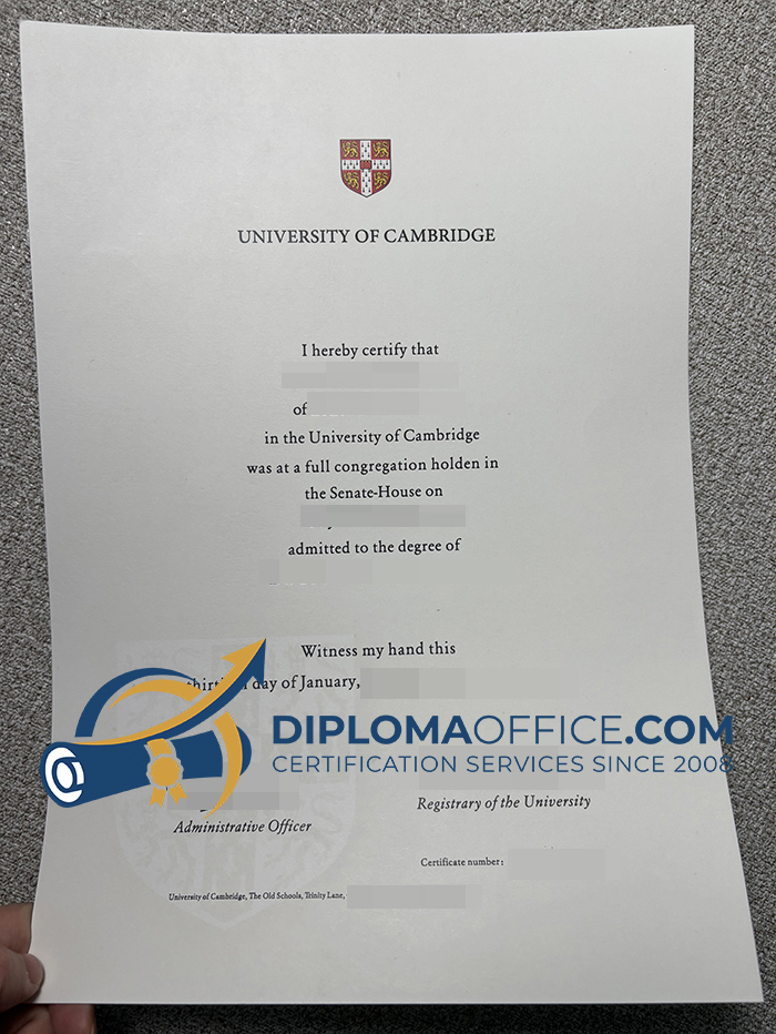 University of Cambridge degree