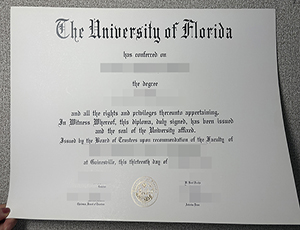 University of Florida degree copy