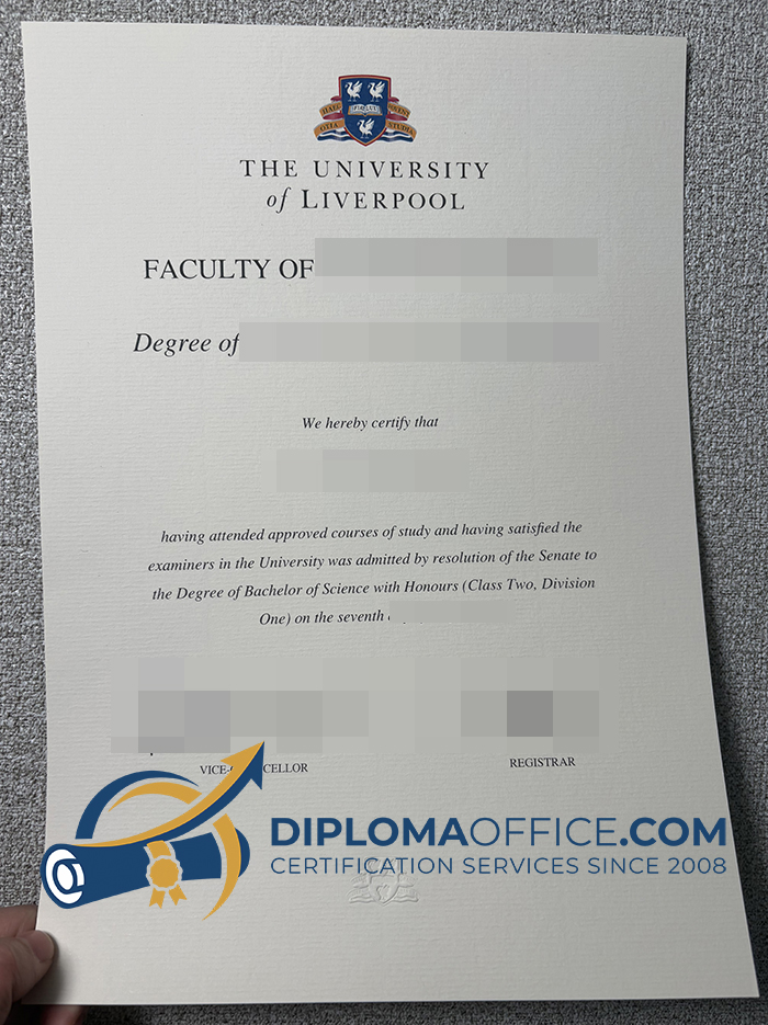 University of Liverpool degree