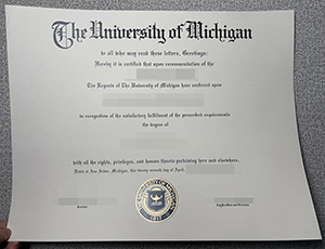 University of Michigan degree copy
