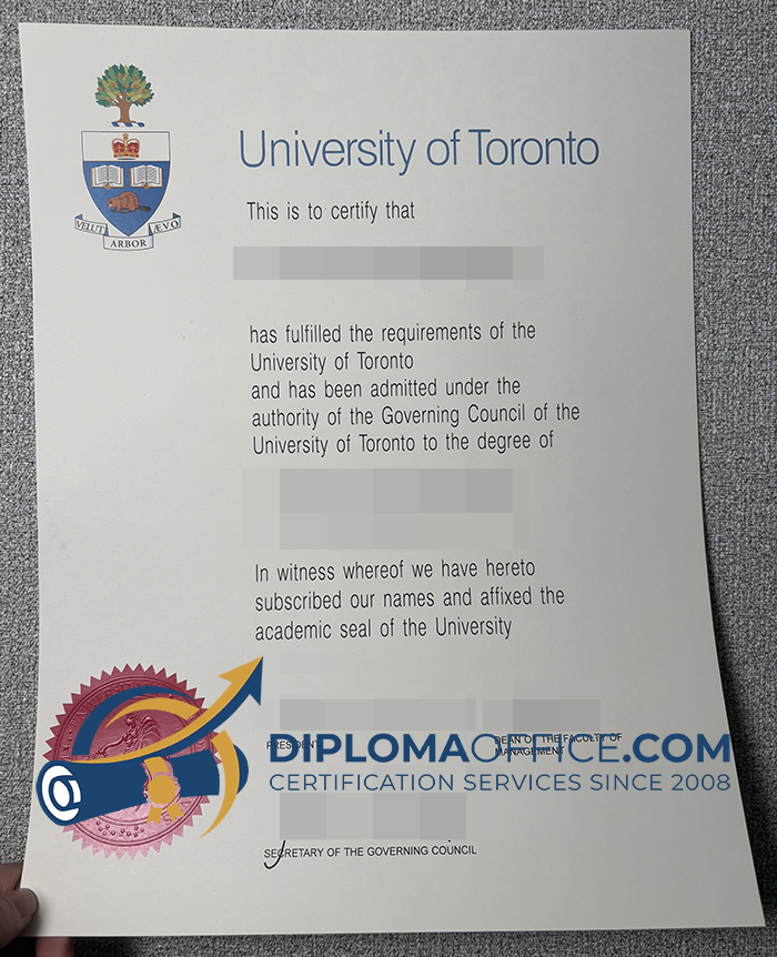 University of Toronto diploma
