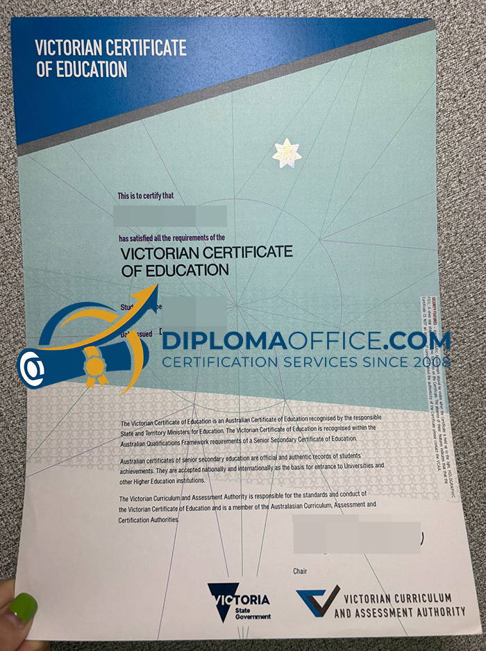 VCE Certificate