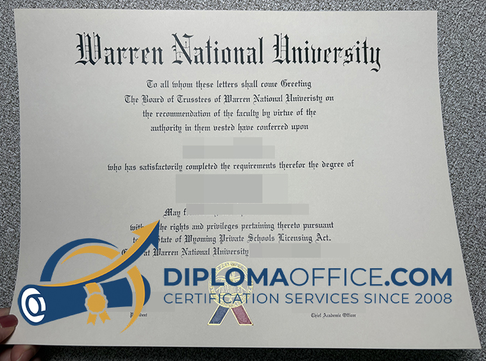 Warren National University degree