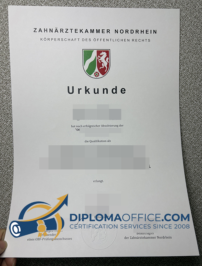 ZÄK NR Urkunde