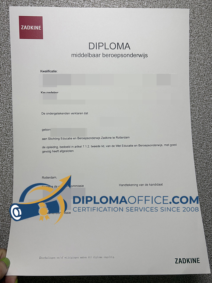 Zadkine diploma