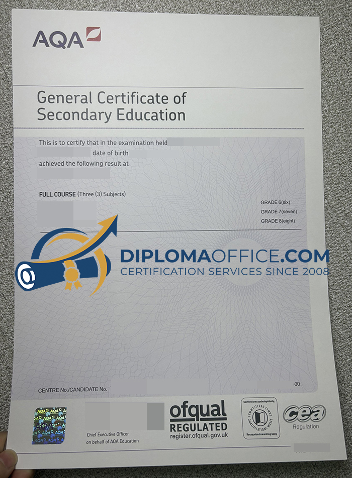 AQA GCSE Certificate