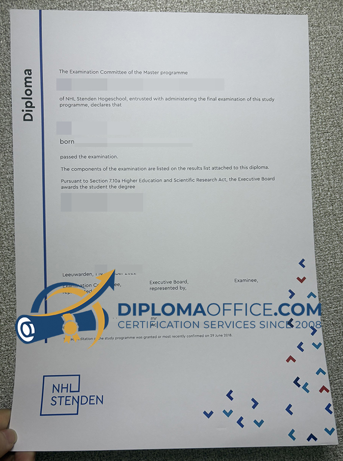 NHL Stenden diploma
