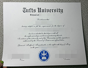 Tufts University degree copy