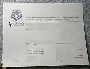 University of Strathclyde degree copy